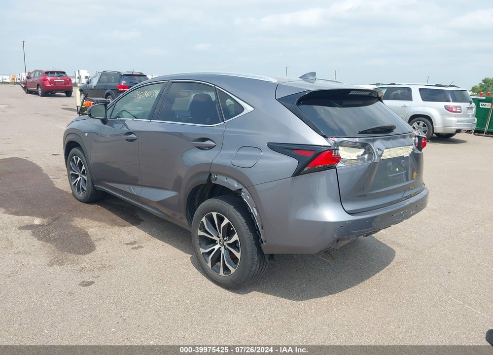 2015 LEXUS NX 200T F SPORT VIN: JTJBARBZ3F2028682