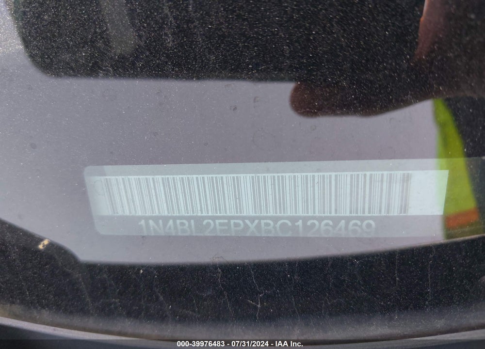 2011 NISSAN ALTIMA 3.5 SR VIN: 1N4BL2EPXBC126469