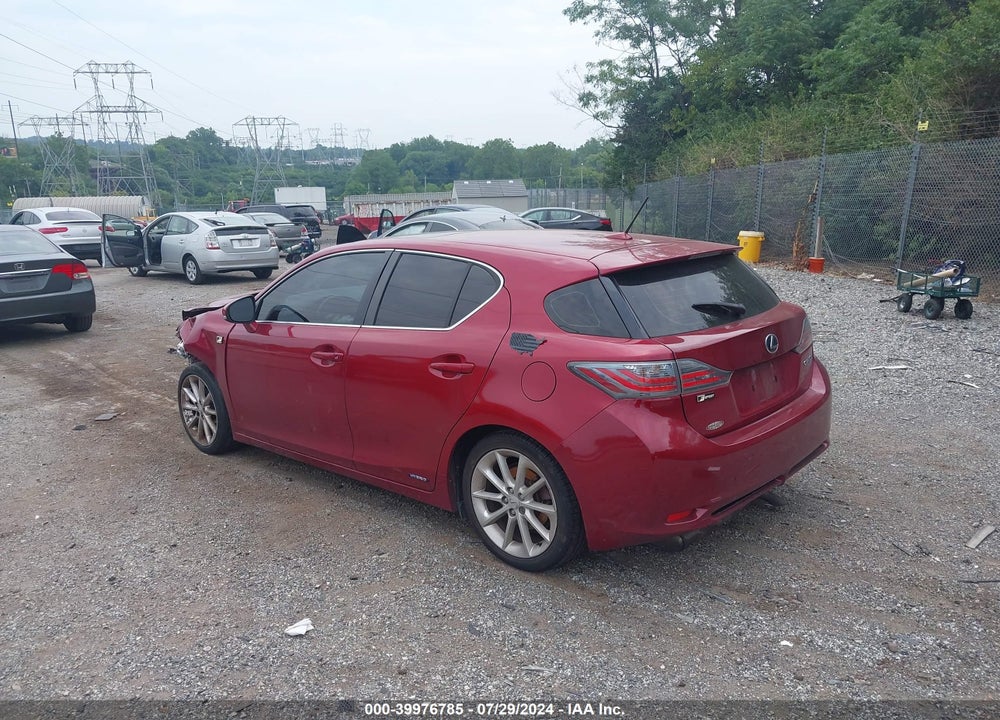2011 LEXUS CT 200H PREMIUM VIN: JTHKD5BH4B2005687