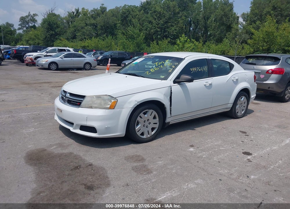 2012 DODGE AVENGER SE VIN: 1C3CDZAB9CN286416