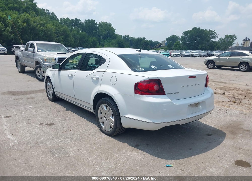 2012 DODGE AVENGER SE VIN: 1C3CDZAB9CN286416