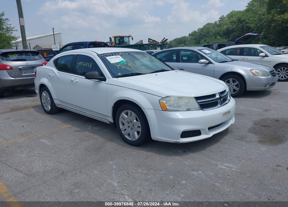 2012 DODGE AVENGER SE VIN: 1C3CDZAB9CN286416