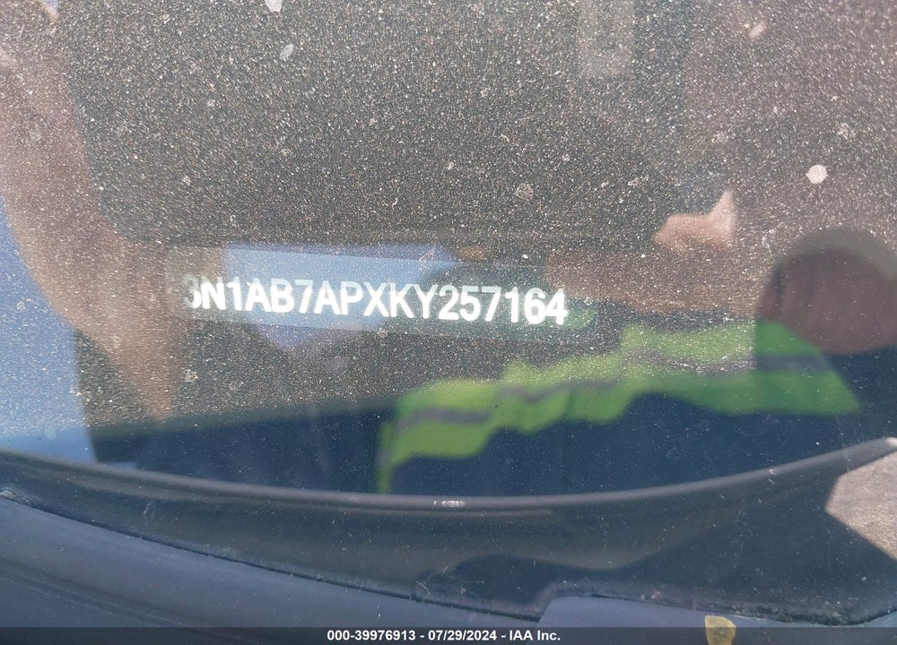 2019 NISSAN SENTRA S VIN: 3N1AB7APXKY257164