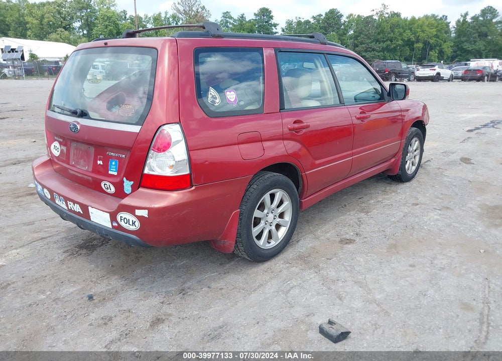 2007 SUBARU FORESTER 2.5X VIN: JF1SG65697H741513