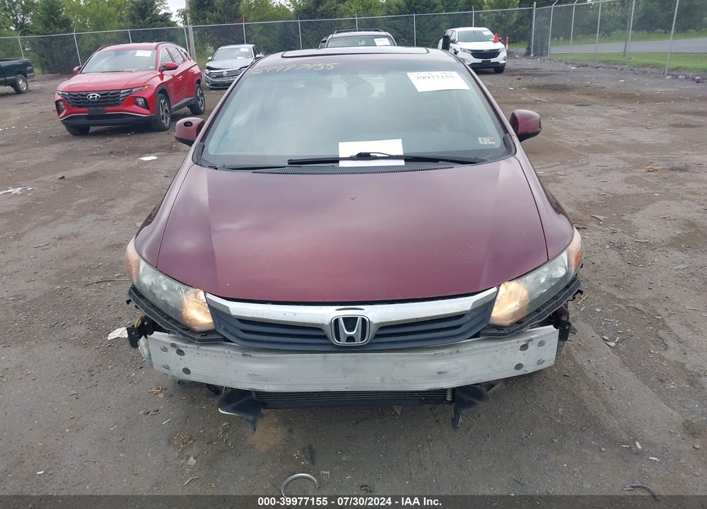 2012 HONDA CIVIC EX VIN: 19XFB2F84CE379920