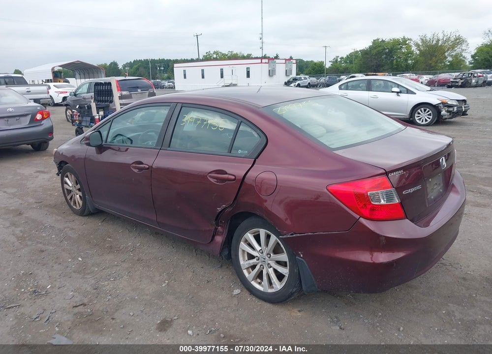 2012 HONDA CIVIC EX VIN: 19XFB2F84CE379920