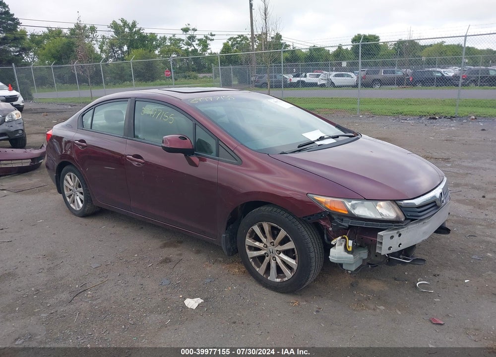 2012 HONDA CIVIC EX VIN: 19XFB2F84CE379920