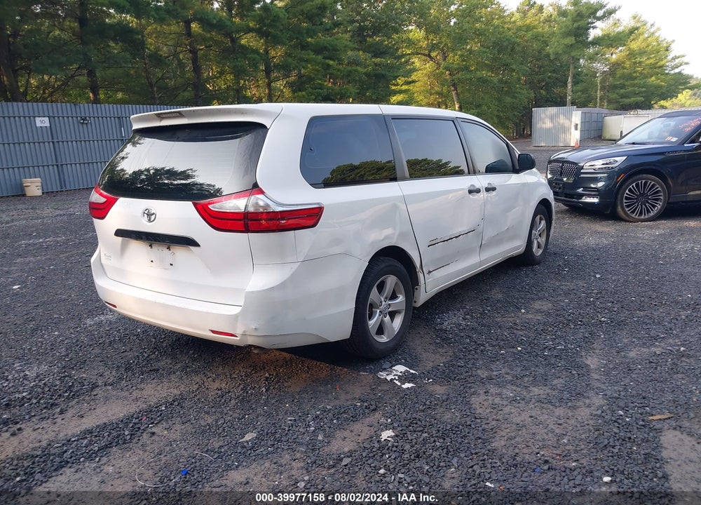 2015 TOYOTA SIENNA L 7 PASSENGER VIN: 5TDZK3DCXFS614096