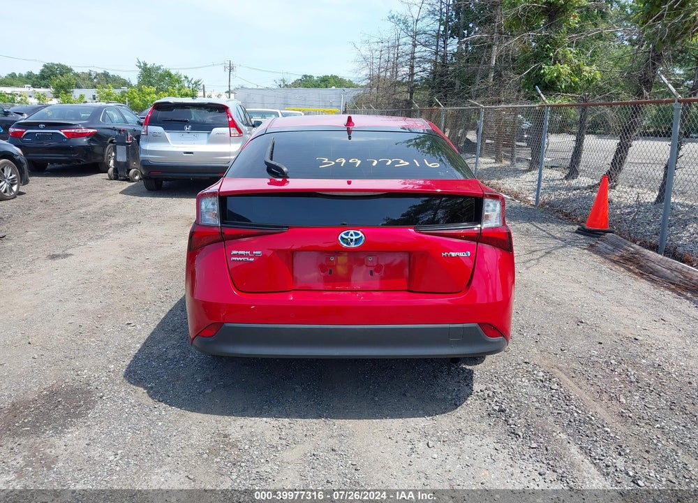 2020 TOYOTA PRIUS LE AWD-E VIN: JTDL9RFU6L3020922