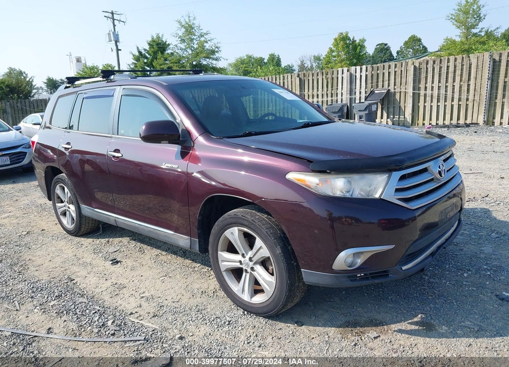 2012 TOYOTA HIGHLANDER LIMITED V6 VIN: 5TDYK3EH1CS068449