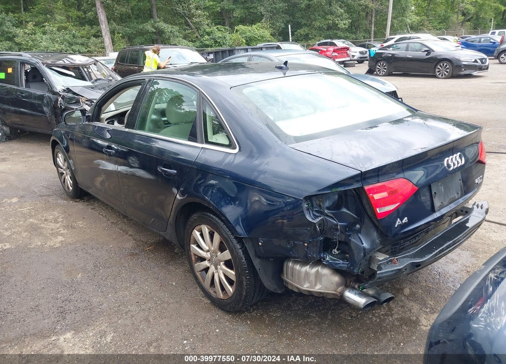 2010 AUDI A4 2.0T PREMIUM VIN: WAUFFAFL2AN059410