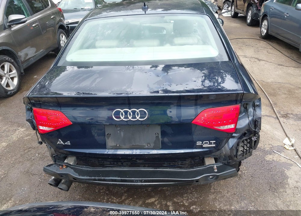 2010 AUDI A4 2.0T PREMIUM VIN: WAUFFAFL2AN059410