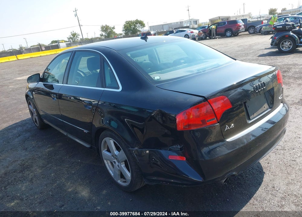 2007 AUDI A4 2.0T VIN: WAUEF78E37A112564
