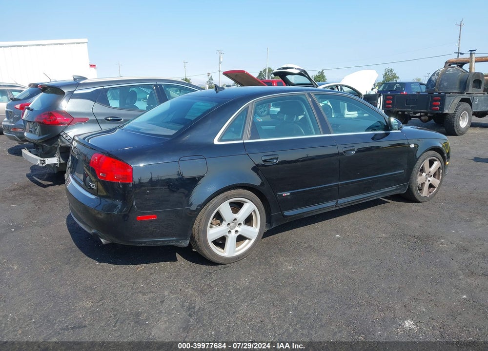 2007 AUDI A4 2.0T VIN: WAUEF78E37A112564