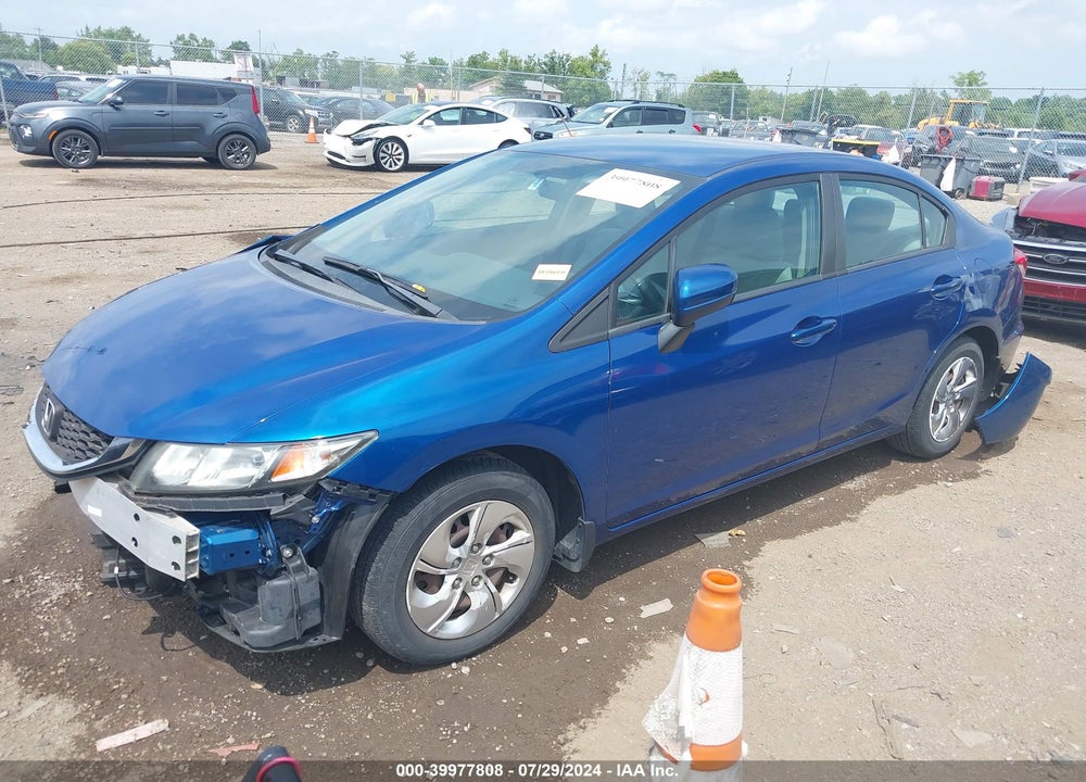 2014 HONDA CIVIC LX VIN: 19XFB2F51EE026432
