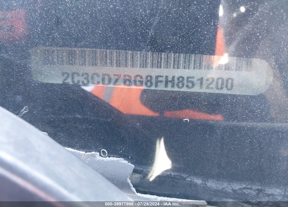 2015 DODGE CHALLENGER SXT PLUS VIN: 2C3CDZBG8FH851200