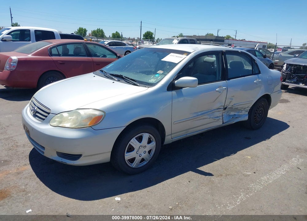 2003 TOYOTA COROLLA LE VIN: 1NXBR32E53Z124072