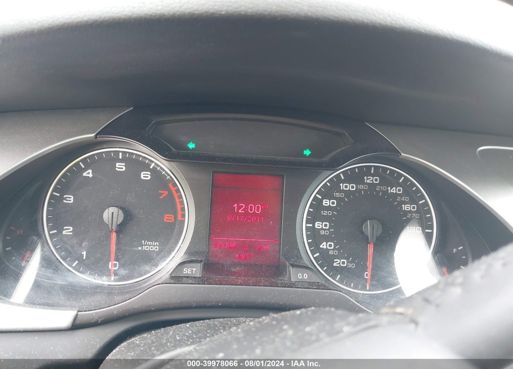 2012 AUDI A4 2.0T PREMIUM VIN: WAUBFAFL3CA117565