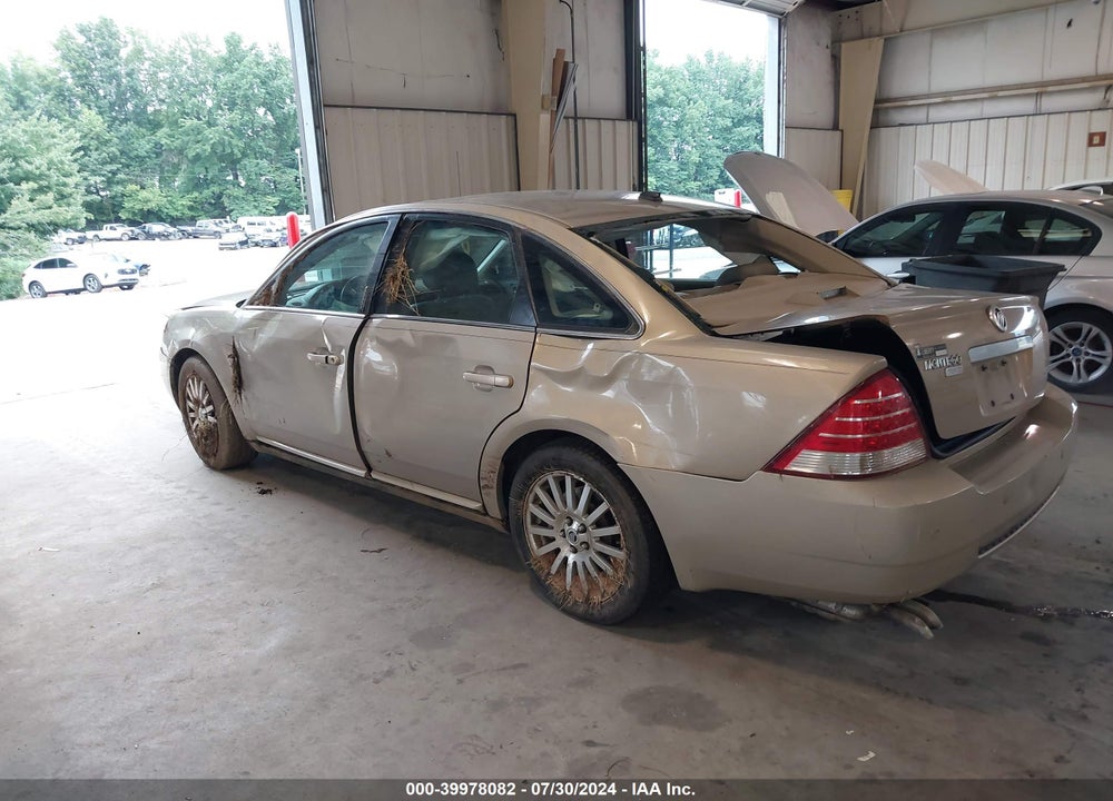 2007 MERCURY MONTEGO PREMIER VIN: 1MEHM42187G602326