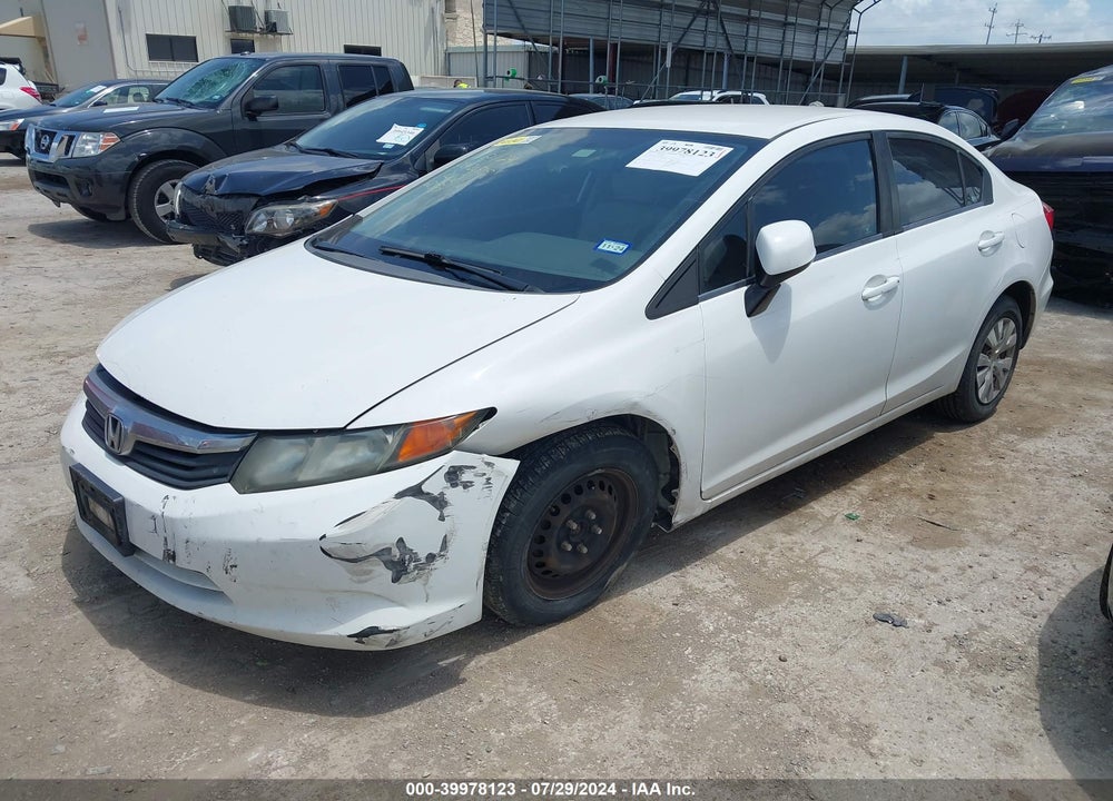 2012 HONDA CIVIC LX VIN: 2HGFB2F51CH612387