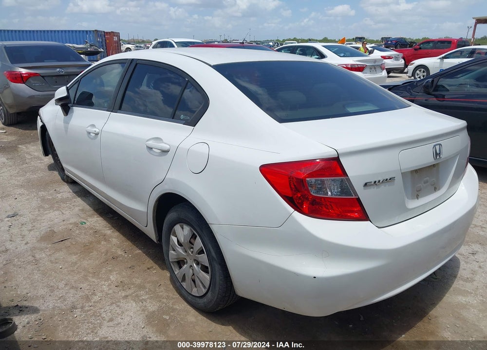 2012 HONDA CIVIC LX VIN: 2HGFB2F51CH612387