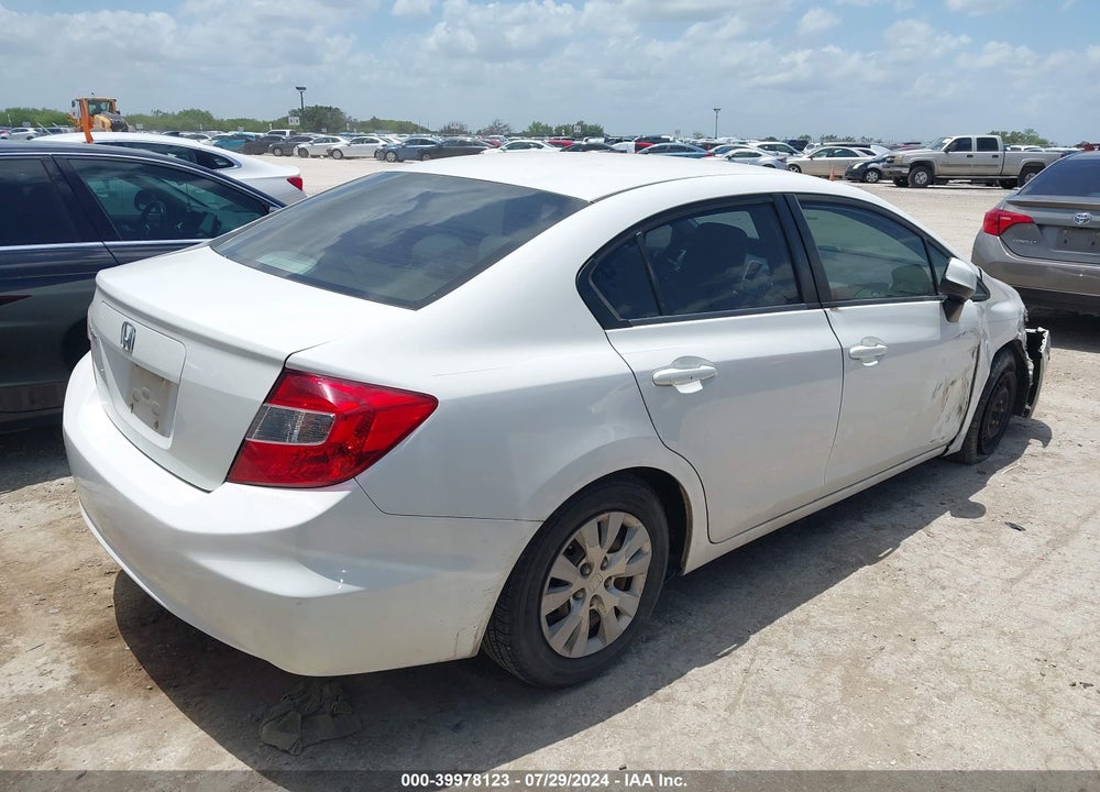 2012 HONDA CIVIC LX VIN: 2HGFB2F51CH612387