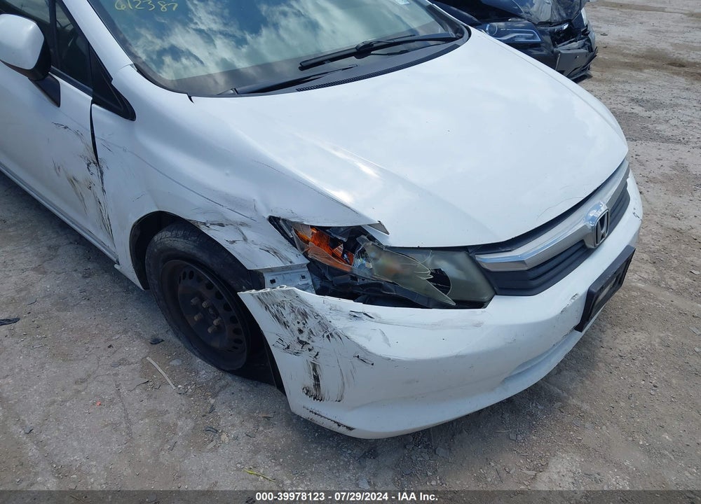 2012 HONDA CIVIC LX VIN: 2HGFB2F51CH612387