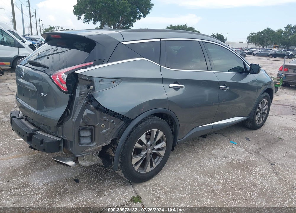2015 NISSAN MURANO SV VIN: 5N1AZ2MG9FN221021