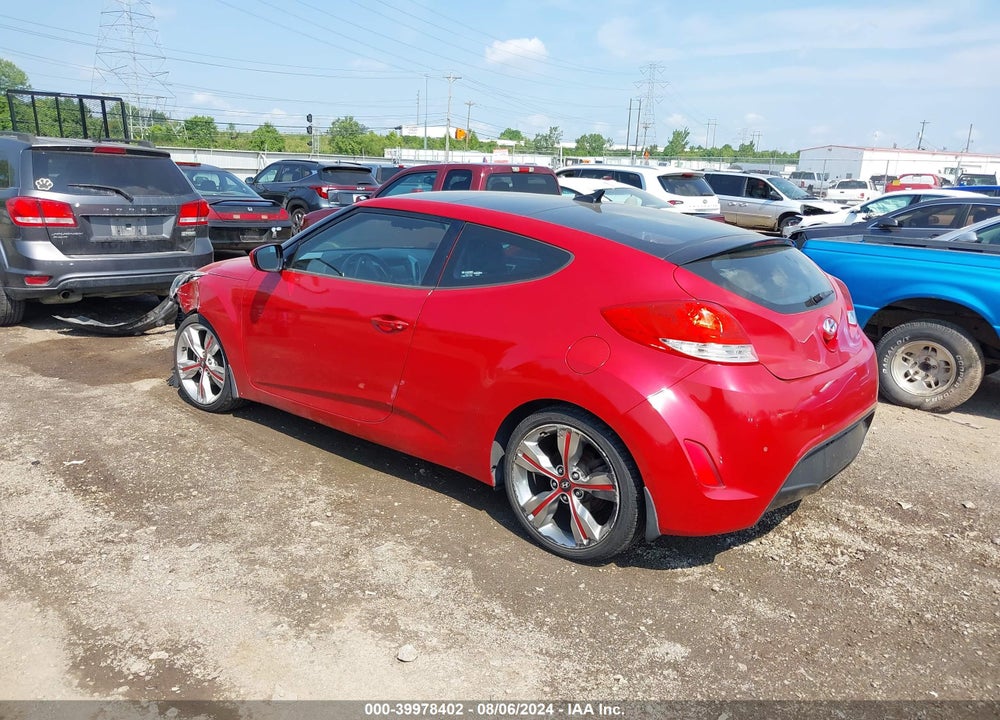 2013 HYUNDAI VELOSTER BASE W/BLACK VIN: KMHTC6AD0DU150659