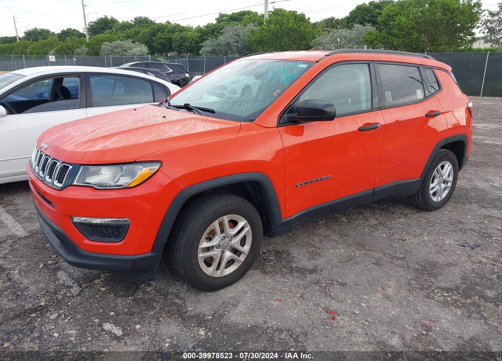 2018 JEEP COMPASS SPORT FWD VIN: 3C4NJCAB9JT123000