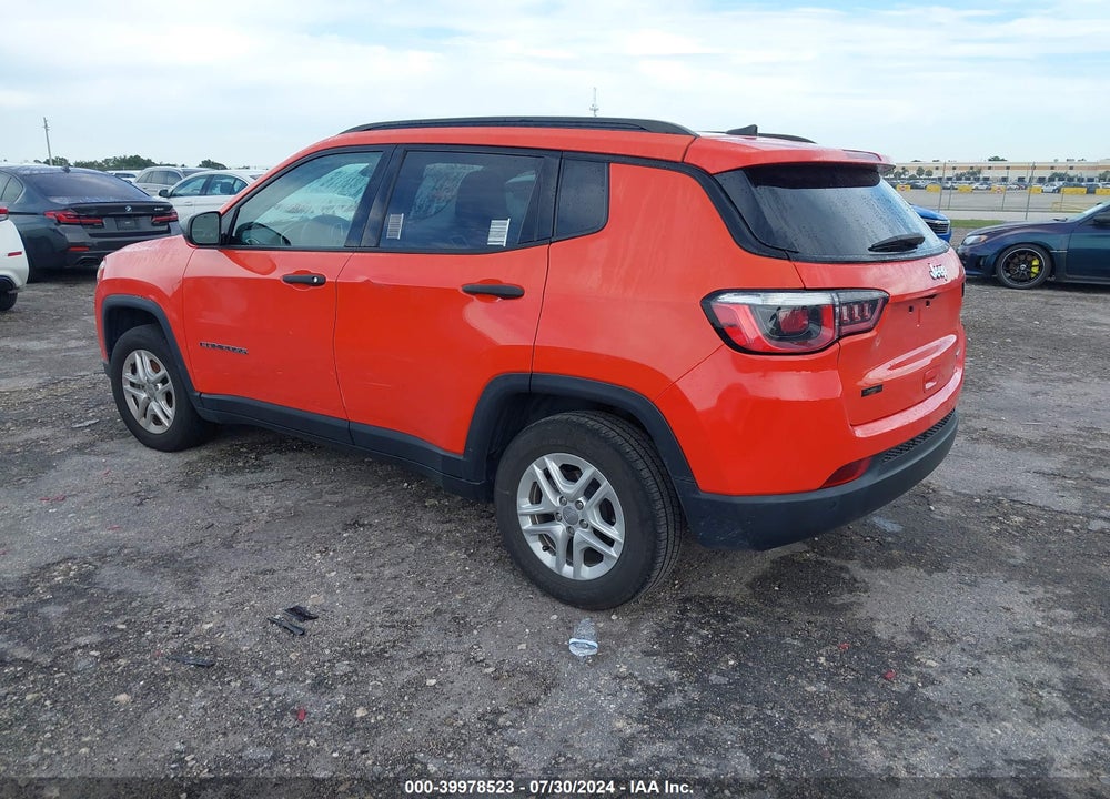 2018 JEEP COMPASS SPORT FWD VIN: 3C4NJCAB9JT123000