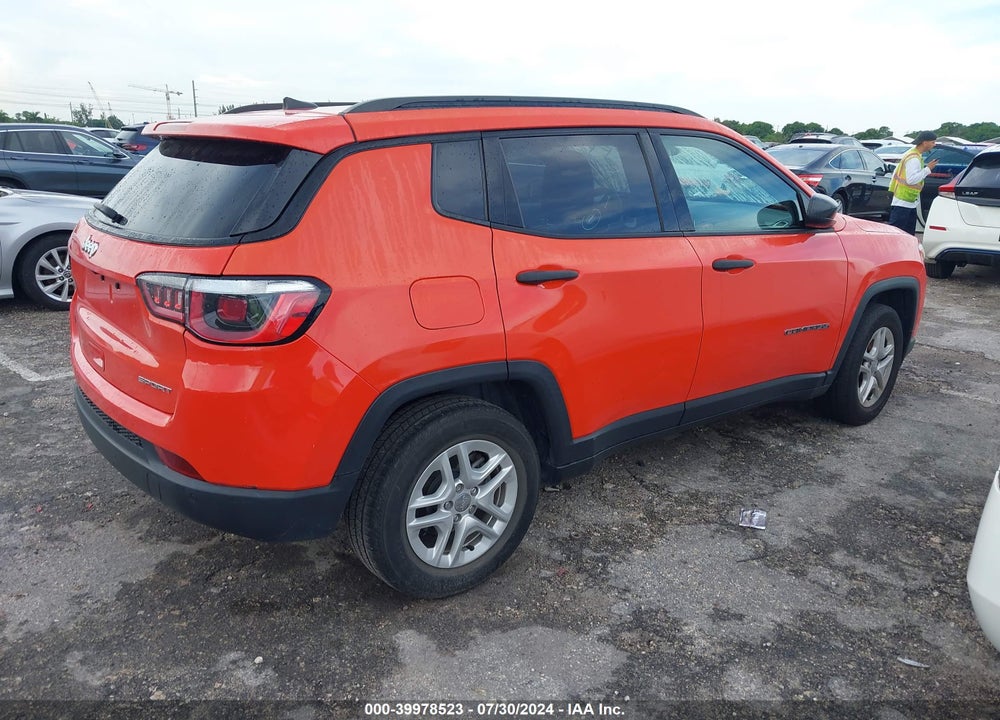 2018 JEEP COMPASS SPORT FWD VIN: 3C4NJCAB9JT123000