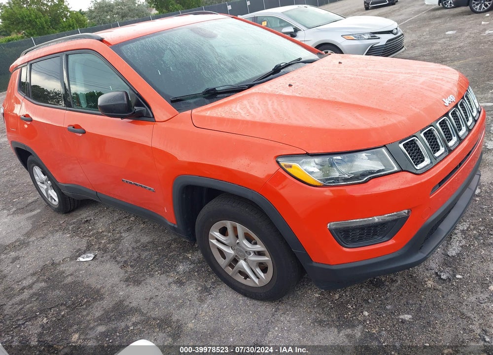 2018 JEEP COMPASS SPORT FWD VIN: 3C4NJCAB9JT123000