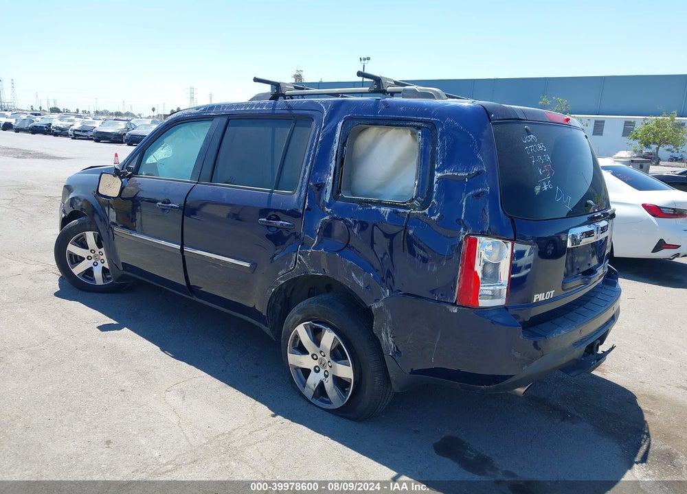 2013 HONDA PILOT TOURING VIN: 5FNYF4H96DB010177