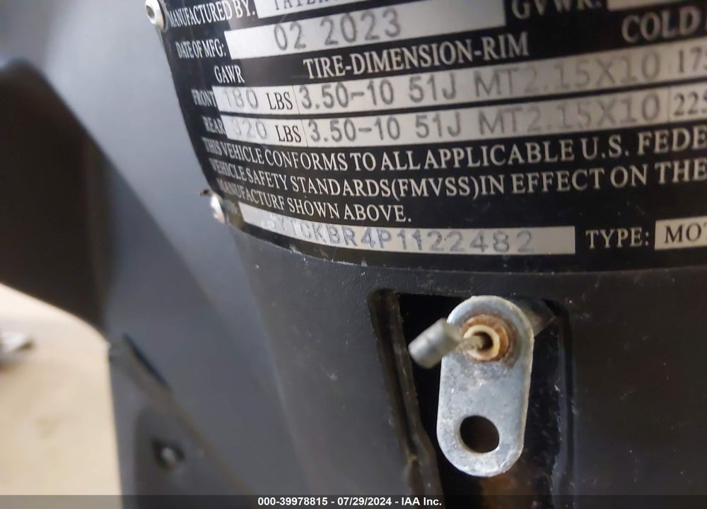 2023 ZNEN ZN150T-G VIN: L5YTCKBR4P1122482