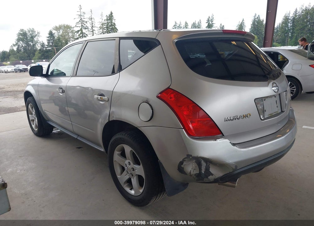2005 NISSAN MURANO SL VIN: JN8AZ08T55W303809