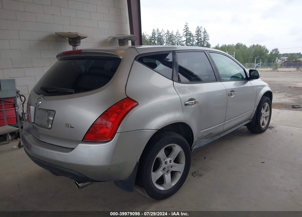 2005 NISSAN MURANO SL VIN: JN8AZ08T55W303809