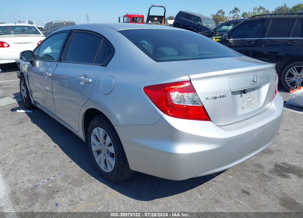 2012 HONDA CIVIC LX VIN: 19XFB2F54CE328293