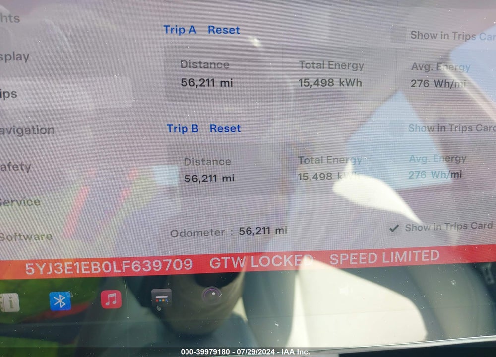 2020 TESLA MODEL 3 LONG RANGE DUAL MOTOR ALL-WHEEL DRIVE VIN: 5YJ3E1EB0LF639709