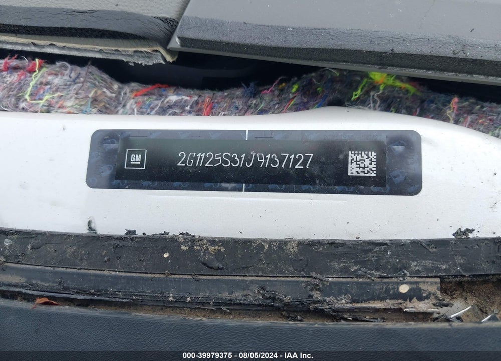 2018 CHEVROLET IMPALA 2LZ VIN: 2G1125S31J9137127