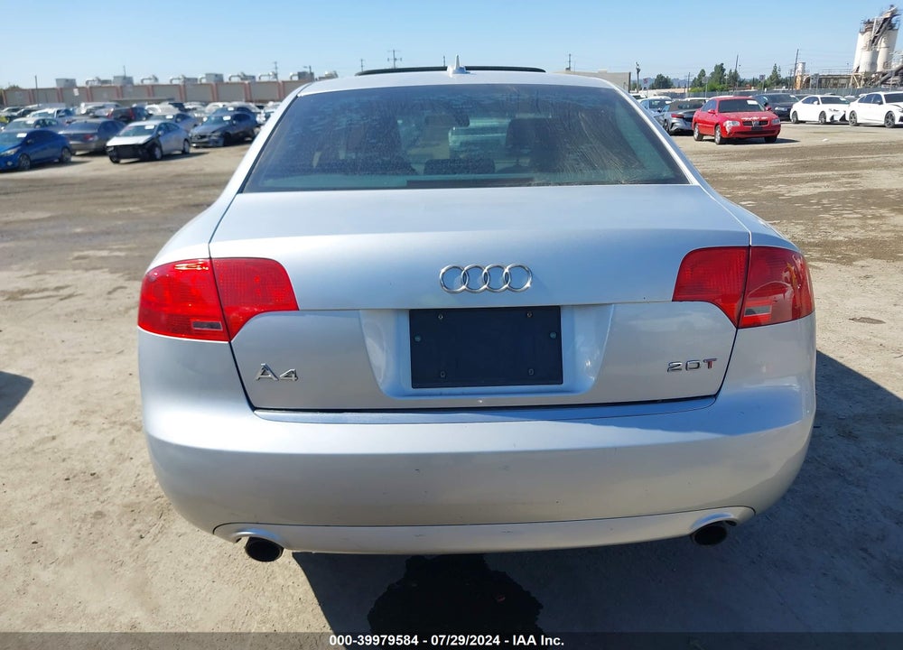 2006 AUDI A4 VIN: WAUAF78E86A203309