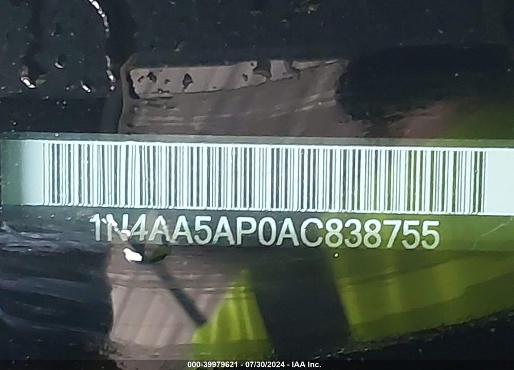2010 NISSAN MAXIMA 3.5 SV VIN: 1N4AA5AP0AC838755