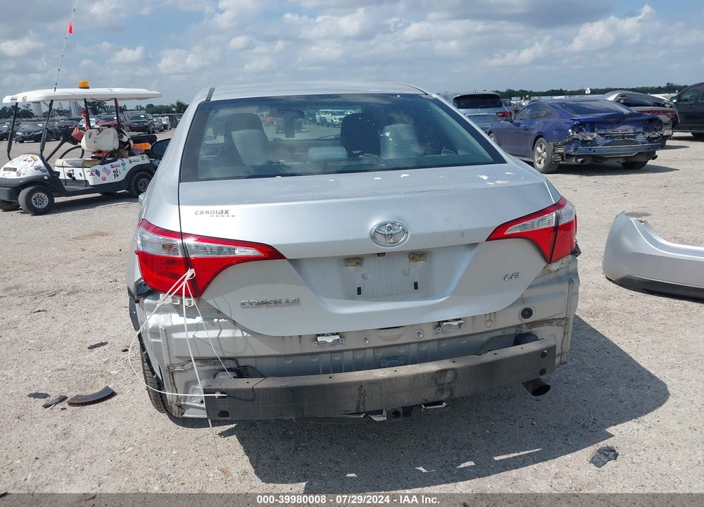 2015 TOYOTA COROLLA LE VIN: 5YFBURHEXFP326209