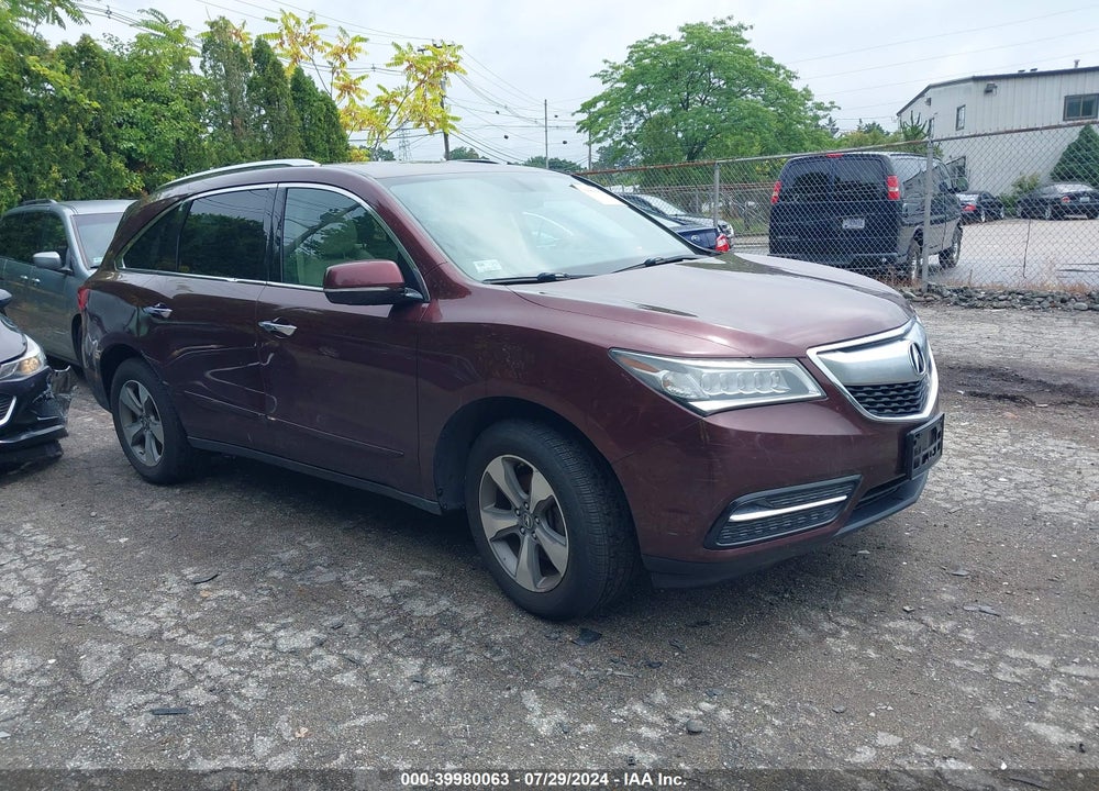 2014 ACURA MDX VIN: 5FRYD4H21EB005977