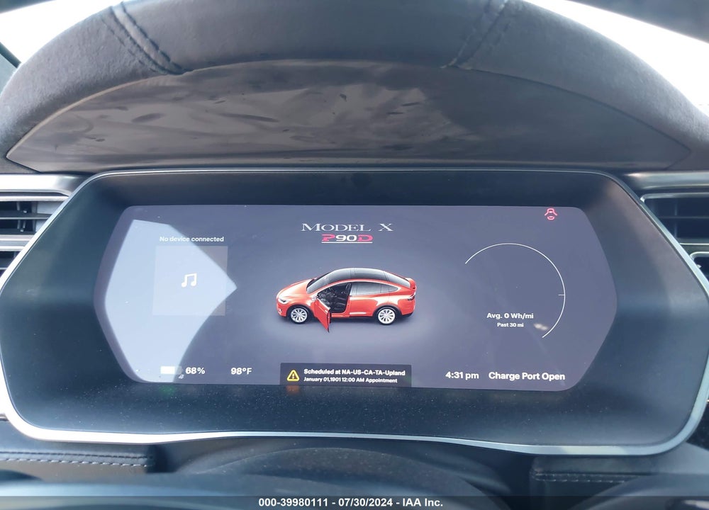 2016 TESLA MODEL X 75D/P100D/P90D VIN: 5YJXCBE49GF000622