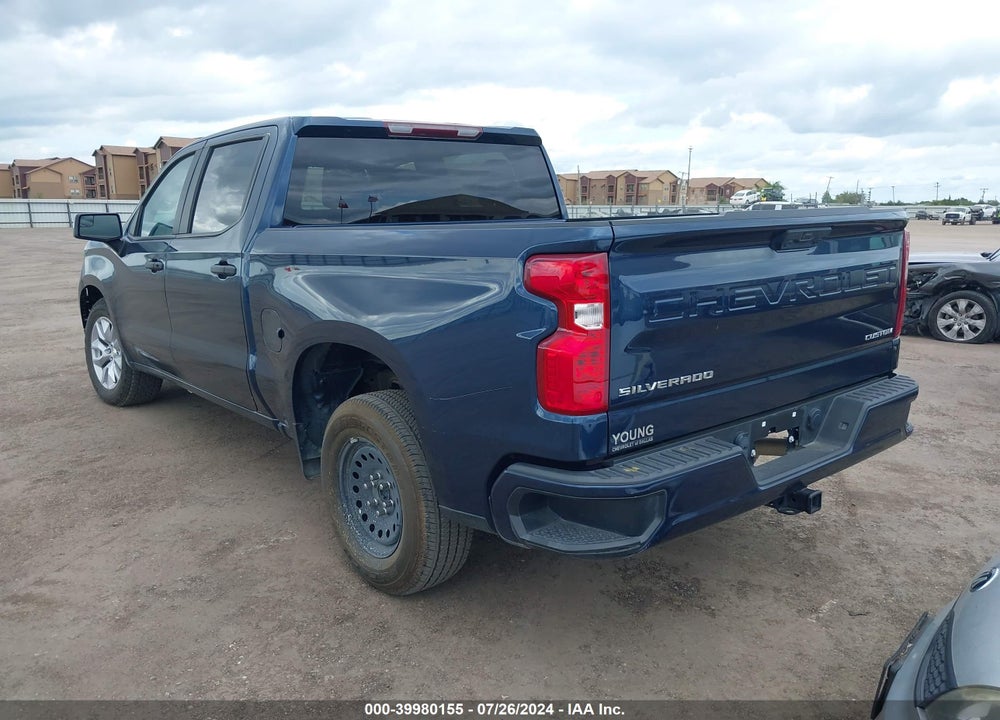 2022 CHEVROLET SILVERADO 1500 2WD SHORT BED CUSTOM VIN: 3GCPABEK1NG599513
