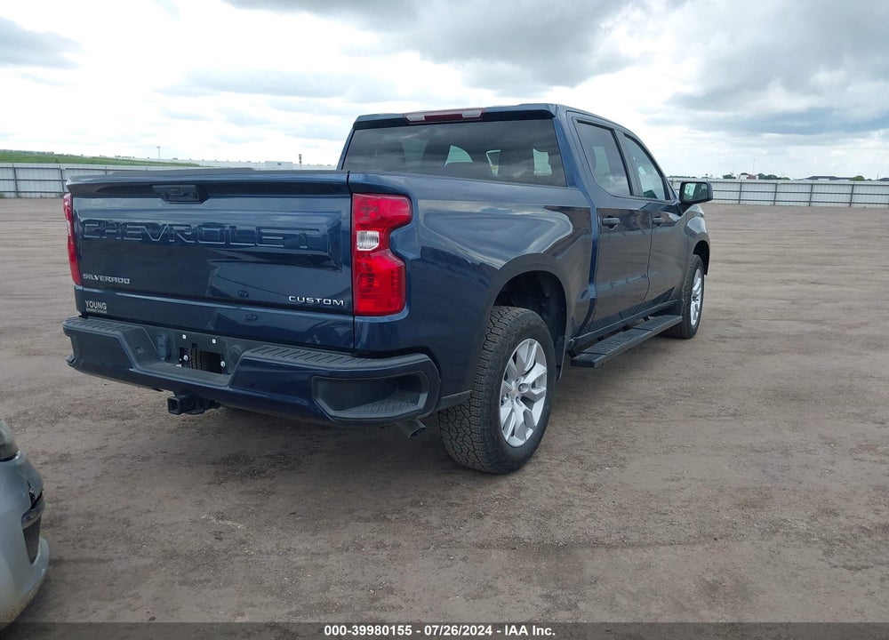 2022 CHEVROLET SILVERADO 1500 2WD SHORT BED CUSTOM VIN: 3GCPABEK1NG599513