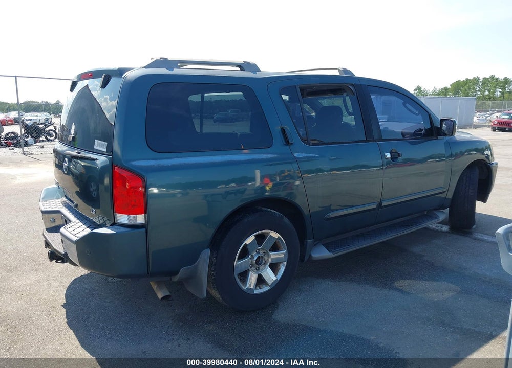 2004 NISSAN PATHFINDER ARMADA LE VIN: 5N1AA08A34N734036