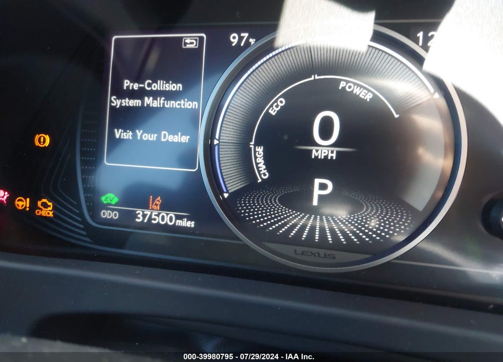 2021 LEXUS UX 250H VIN: JTHX9JBH4M2045237