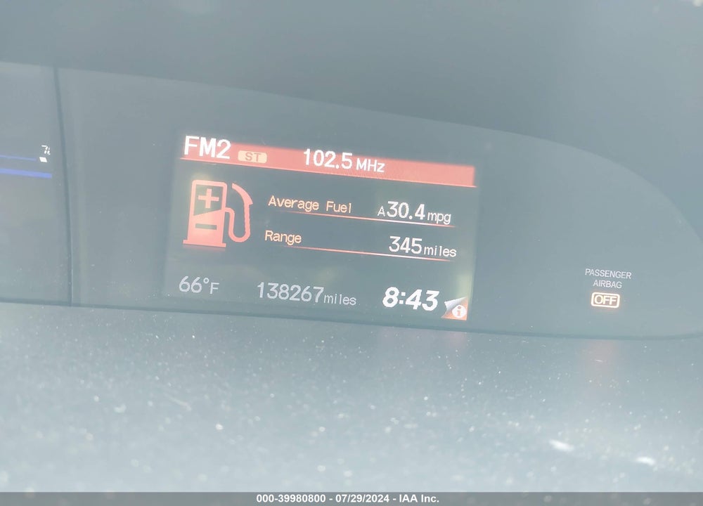 2013 HONDA CIVIC EX VIN: 2HGFB2F84DH509881